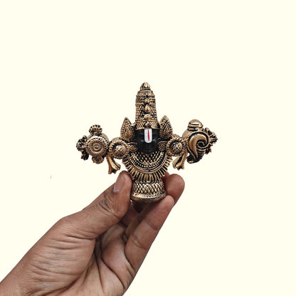 SHINDE EXPORTS tirupati balaji marble idol for desk pooja room car dashboard home office décor