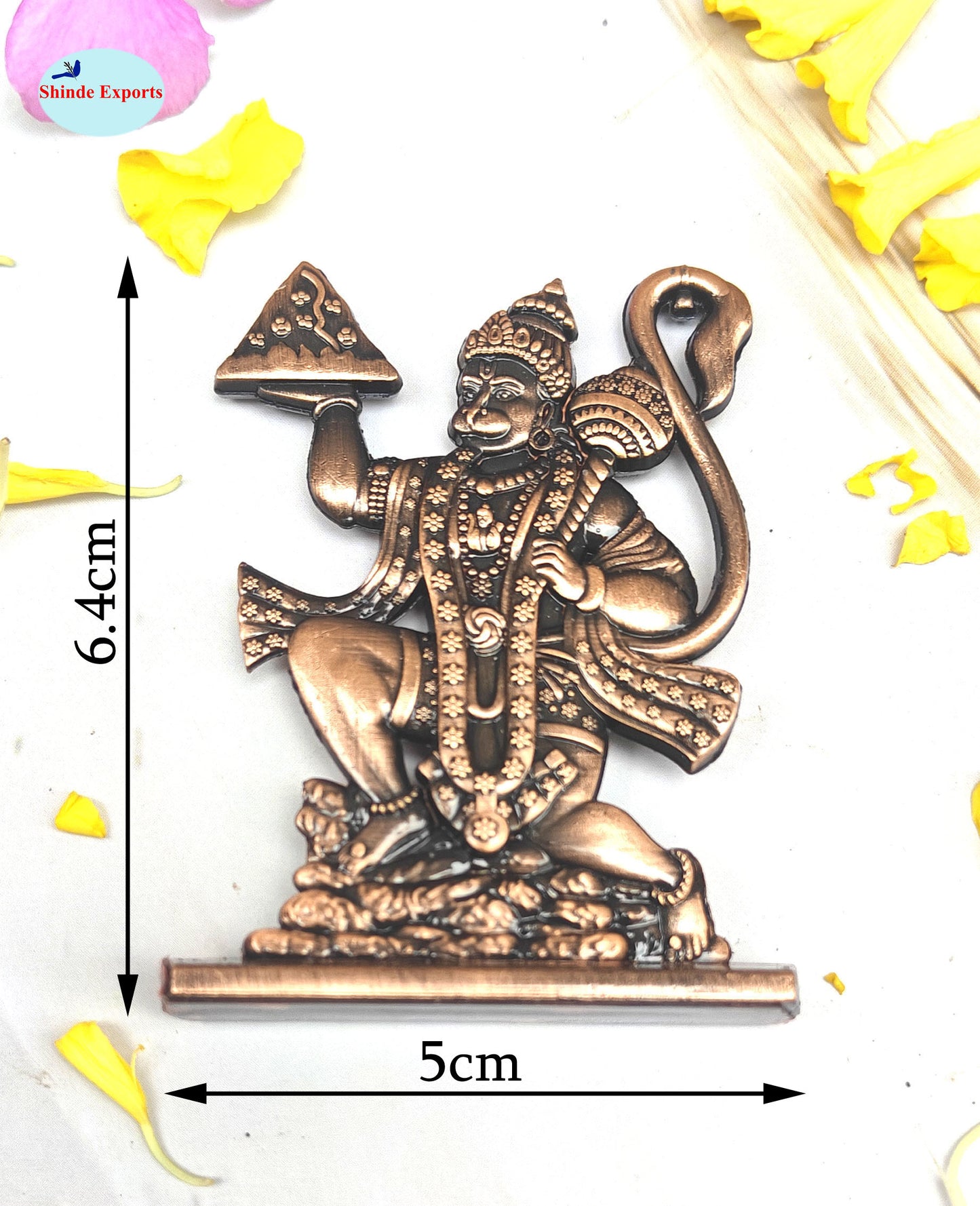 SHINDE EXPORTS small size metal lord hanuman idol statue for car dashboard home office desk pooja
