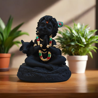 HINDE EXPORTS bal gopal marble idol murti baal krishna statue small 3 inches