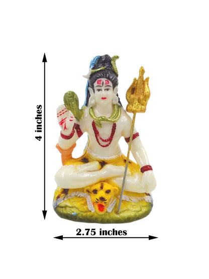 SHINDE EXPORTS Shiva Bholenath mahadev shankar bhagwan ki Marble murti for car Dashboard Home Pooja