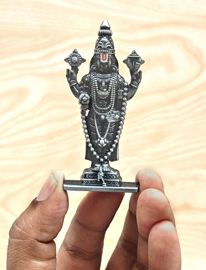 SHINDE EXPORTS small size brass metal lord tirupati balaji idol for car dashboard home