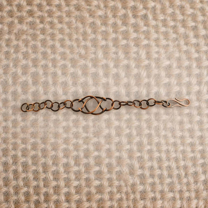 SHINDE EXPORTS Pure Copper Bracelet for Men & Women – Antique Finish Handmade Link Chain Bracelet, Adjustable 8.5 Inch Unisex Copper Jewelry, Made in India