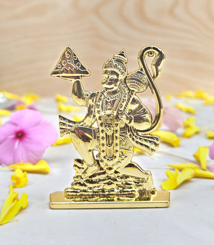 SHINDE EXPORTS small size metal lord hanuman idol statue for car dashboard home office desk pooja