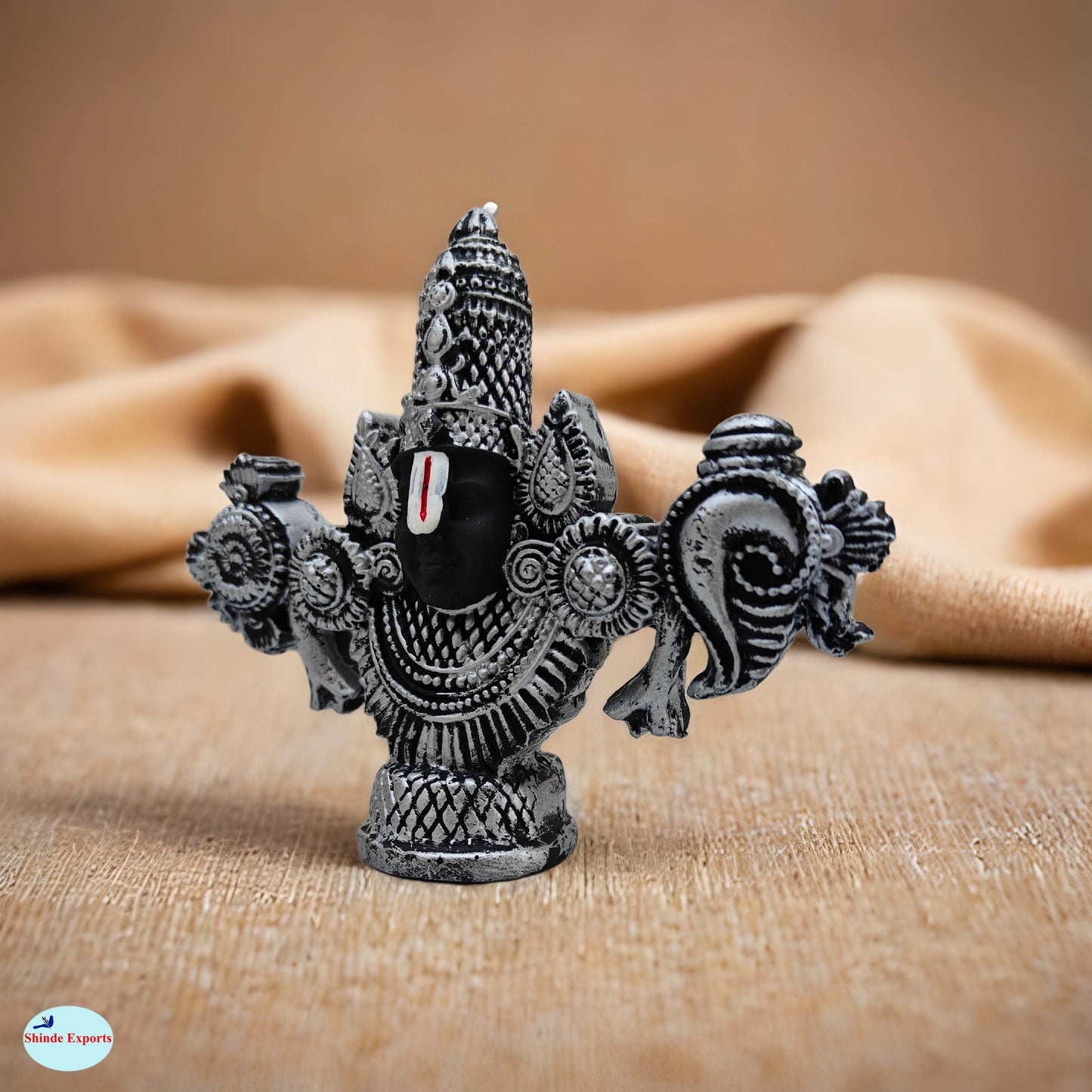 SHINDE EXPORTS tirupati balaji marble idol for desk pooja room car dashboard home office décor