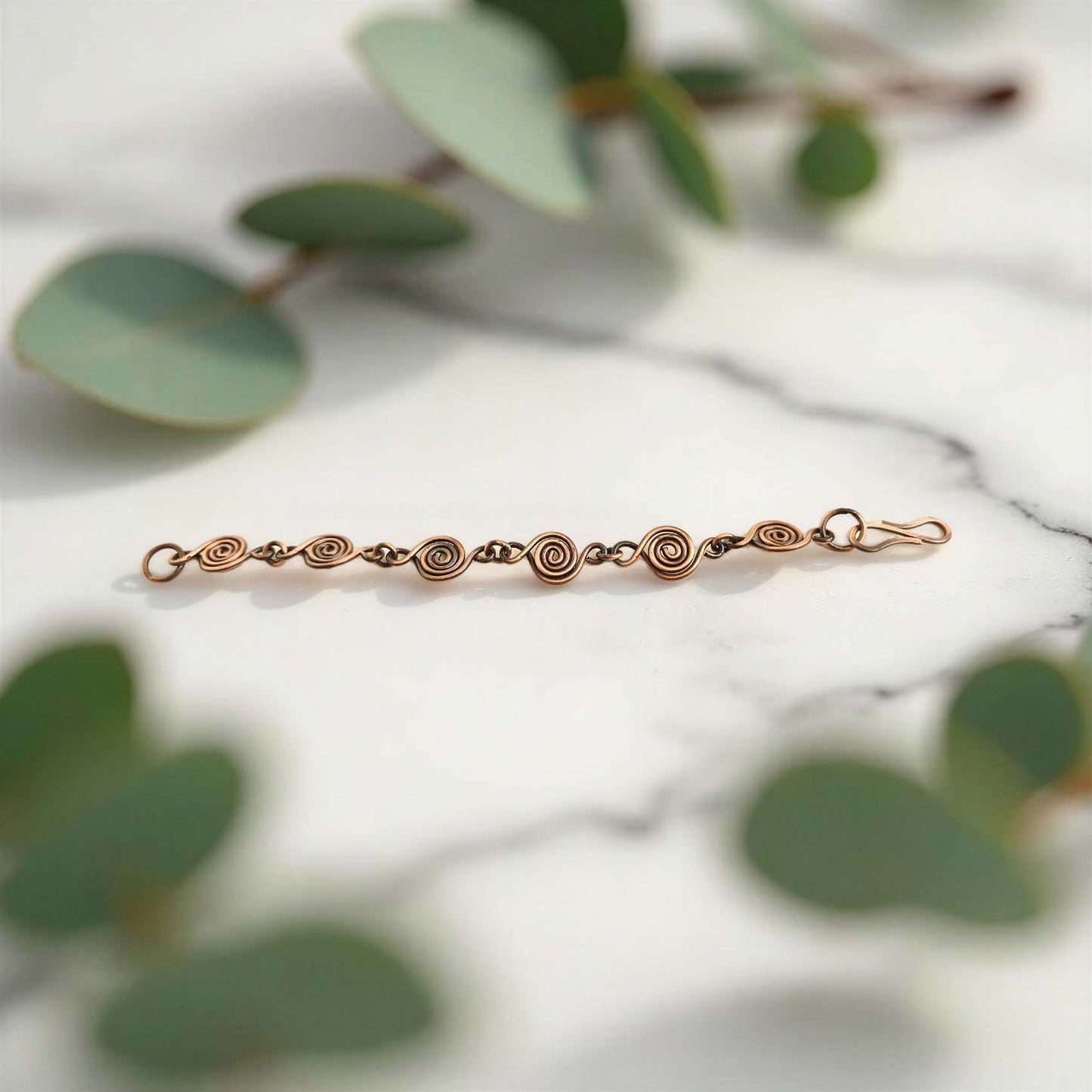 SHINDE EXPORTS Pure Copper Bracelet for Men & Women – Antique Finish Handmade Link Chain Bracelet, Adjustable 8.5 Inch Unisex Copper Jewelry, Made in India