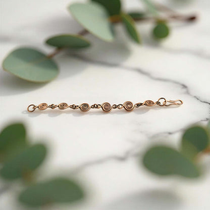 SHINDE EXPORTS Pure Copper Bracelet for Men & Women – Antique Finish Handmade Link Chain Bracelet, Adjustable 8.5 Inch Unisex Copper Jewelry, Made in India