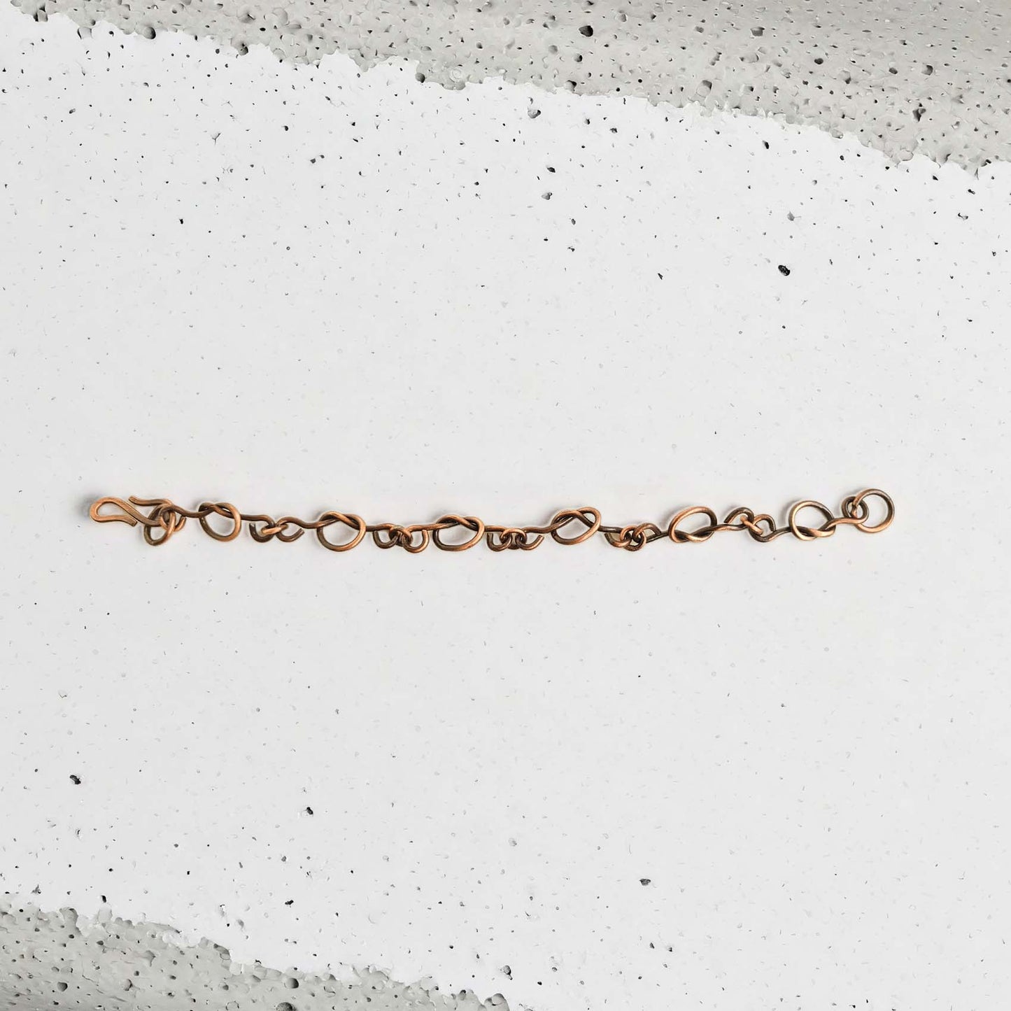 SHINDE EXPORTS Pure Copper Bracelet for Men & Women – Antique Finish Handmade Link Chain Bracelet, Adjustable 8.5 Inch Unisex Copper Jewelry, Made in India