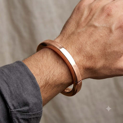 shinde exports heavy pure copper bracelet cuff kada bangle for women men