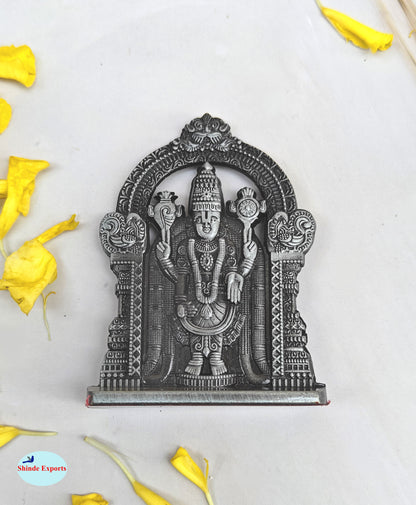 SHINDE EXPORTS small size brass metal lord tirupati balaji idol for car dashboard home