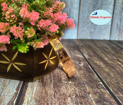 SHINDE EXPORTS pure copper kada for men bracelet for men pure jay shri ram bracelet and Om coper braceletr