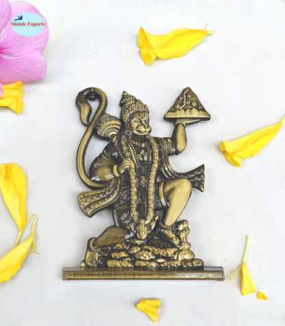 SHINDE EXPORTS small size metal lord hanuman idol statue for car dashboard home office desk pooja