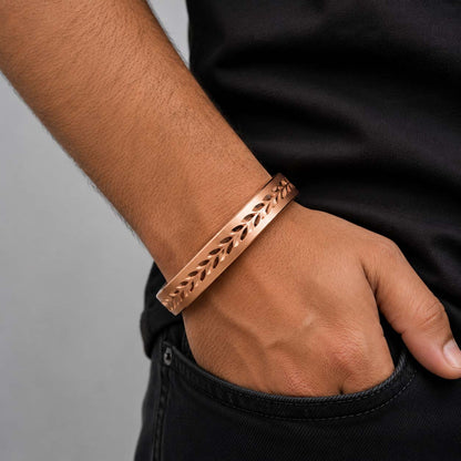 shinde exports heavy pure copper bracelet cuff kada bangle for women men