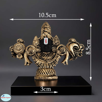SHINDE EXPORTS tirupati balaji marble idol for desk pooja room car dashboard home office décor