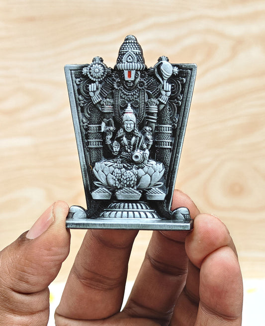SHINDE EXPORTS balaji lakshmi small metal idol statue for car home office