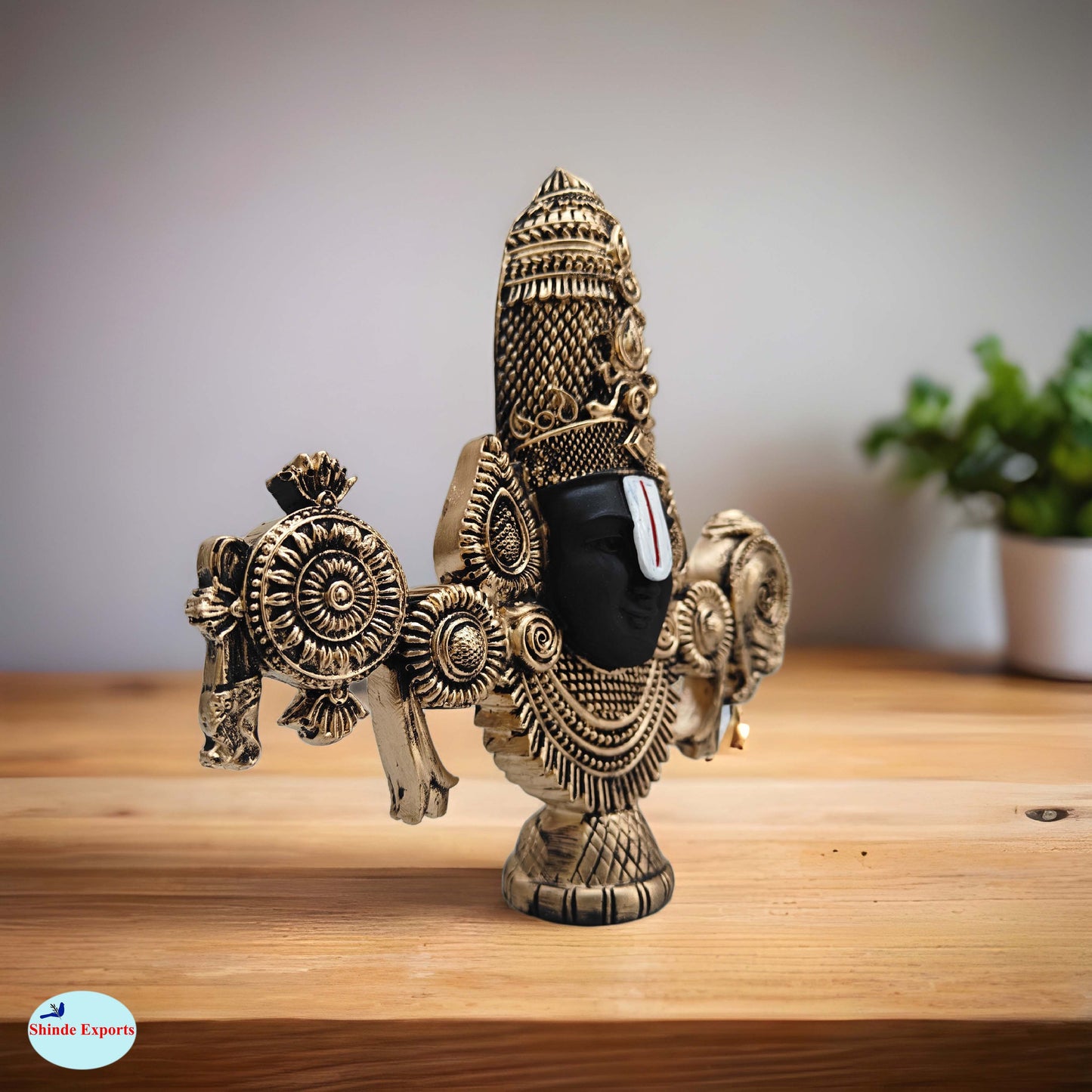 SHINDE EXPORTS tirupati balaji marble idol for desk pooja room car dashboard home office décor