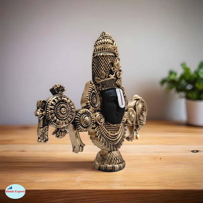 SHINDE EXPORTS tirupati balaji marble idol for desk pooja room car dashboard home office décor