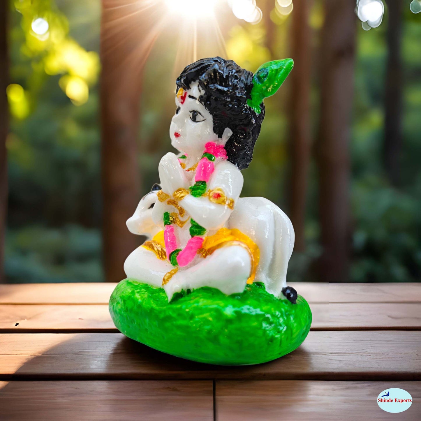 HINDE EXPORTS bal gopal marble idol murti baal krishna statue small 3 inches