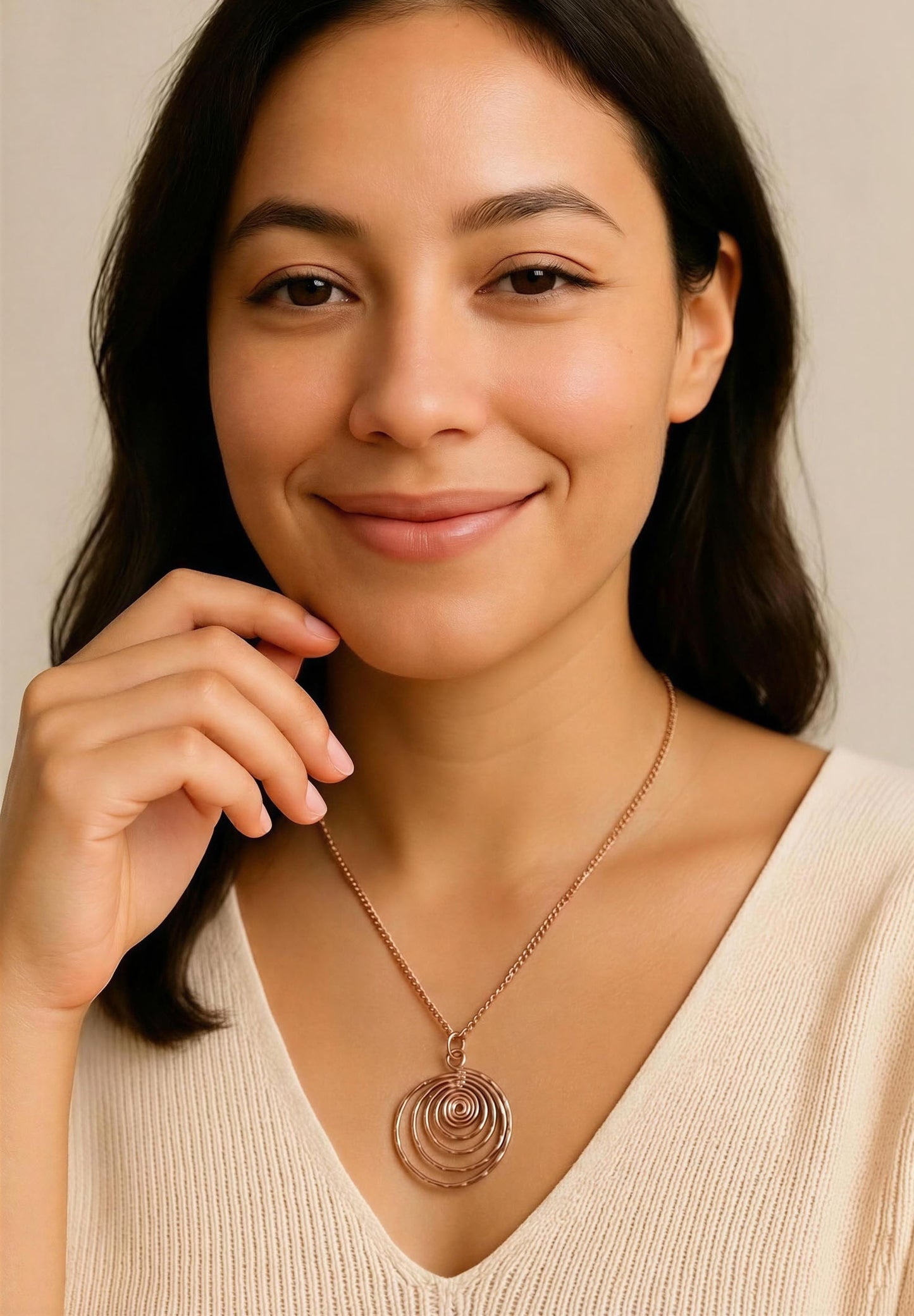 SHINDE EXPORTS 100% solid uncoated jewellery pure copper chain necklaces stylish choker for women with pendant