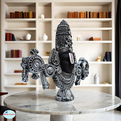 SHINDE EXPORTS tirupati balaji marble idol for desk pooja room car dashboard home office décor