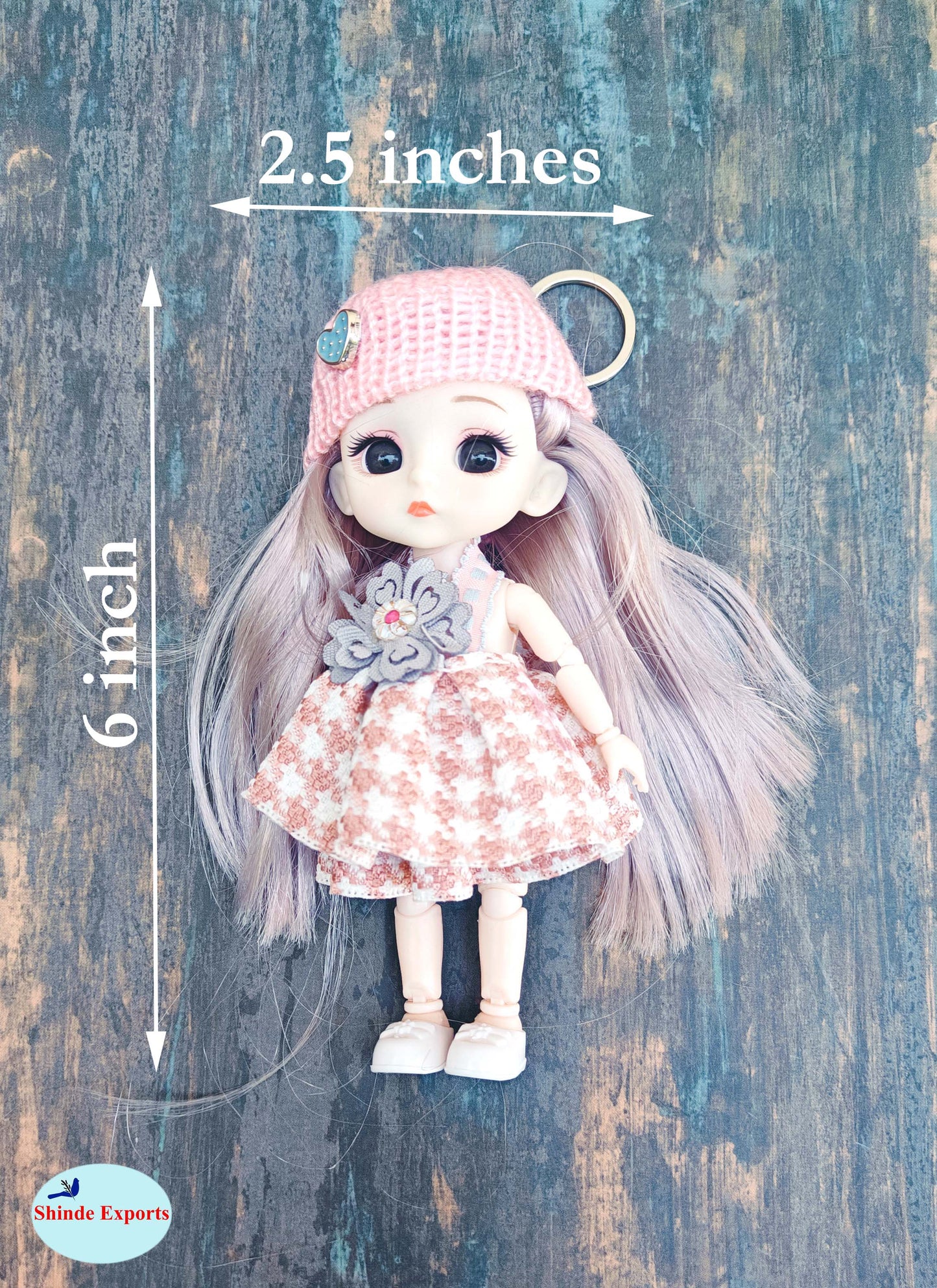 SHINDE EXPORTS cute big doll keychains set for girls boys baby kids pack of 2