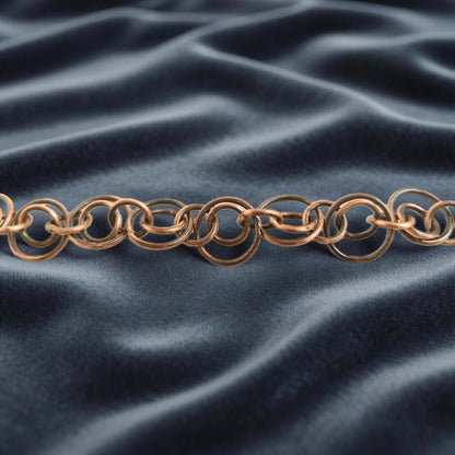 SHINDE EXPORTS Pure Copper Bracelet for Men & Women – Antique Finish Handmade Link Chain Bracelet, Adjustable 8.5 Inch Unisex Copper Jewelry, Made in India