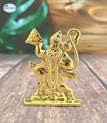 SHINDE EXPORTS small size metal lord hanuman idol statue for car dashboard home office desk pooja