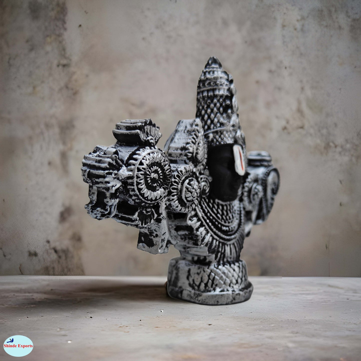 SHINDE EXPORTS tirupati balaji marble idol for desk pooja room car dashboard home office décor
