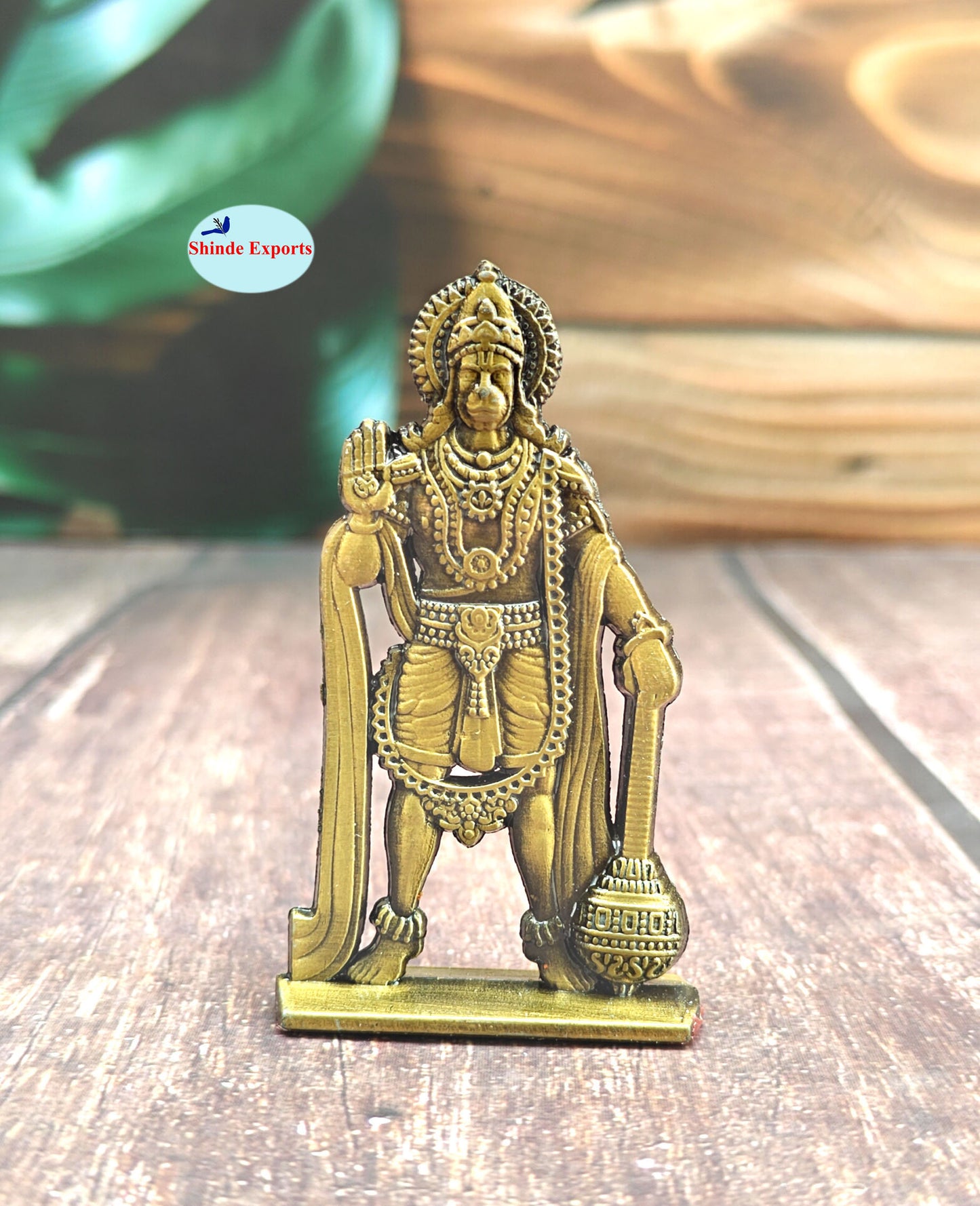 SHINDE EXPORTS small size metal lord hanuman idol statue for car dashboard home office desk pooja