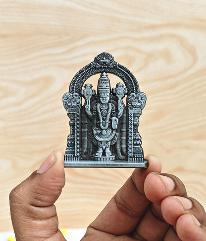 SHINDE EXPORTS small size brass metal lord tirupati balaji idol for car dashboard home