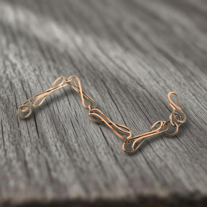 SHINDE EXPORTS Pure Copper Bracelet for Men & Women – Antique Finish Handmade Link Chain Bracelet, Adjustable 8.5 Inch Unisex Copper Jewelry, Made in India