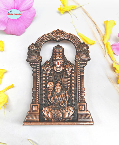 SHINDE EXPORTS balaji lakshmi small metal idol laxmi vishnu statue for car home office