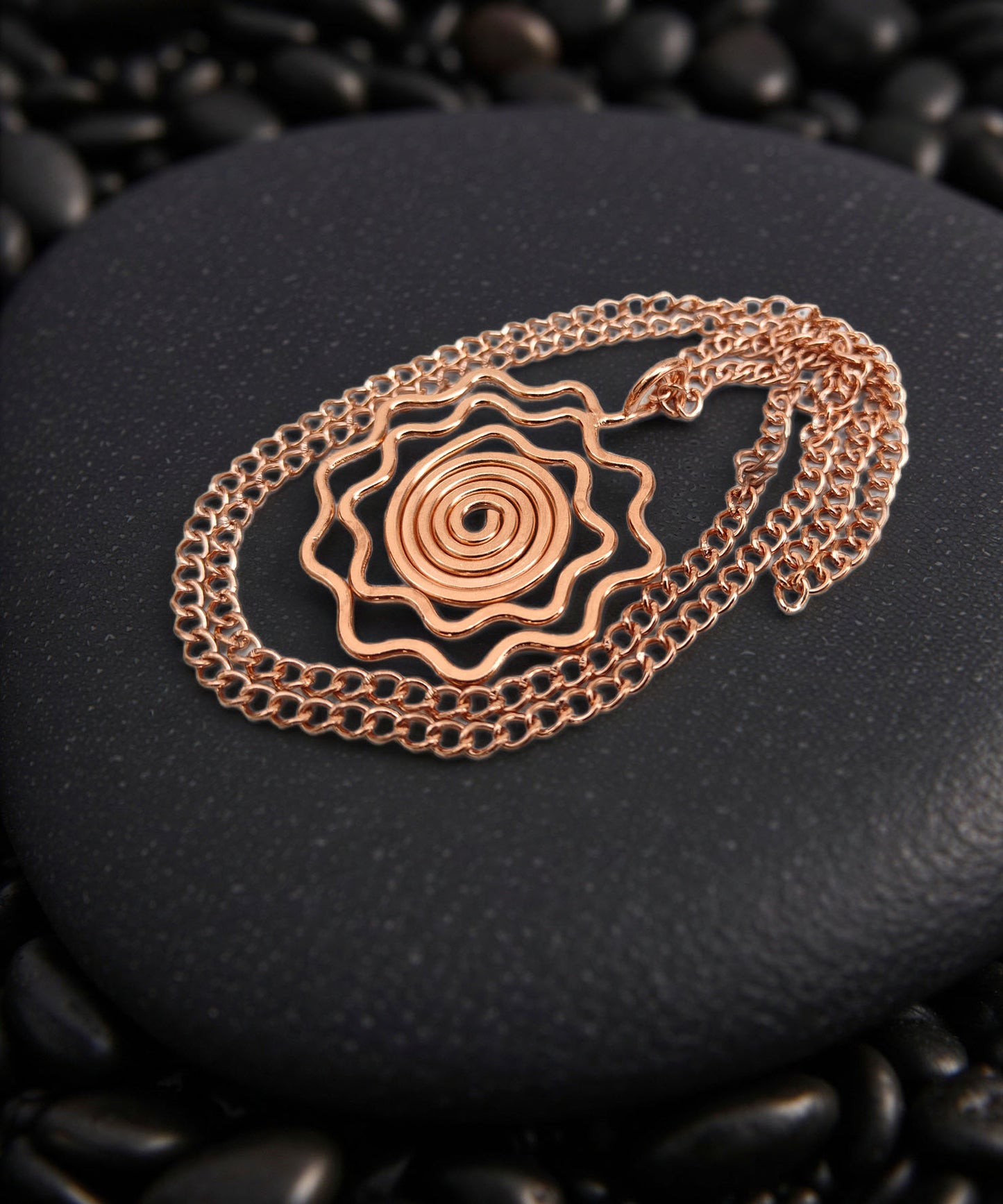 SHINDE EXPORTS 100% solid uncoated jewellery pure copper chain necklaces stylish choker for women with pendant