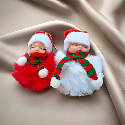 SHINDE EXPORTS santa claus keychain christmas small plush keychains pack of 2