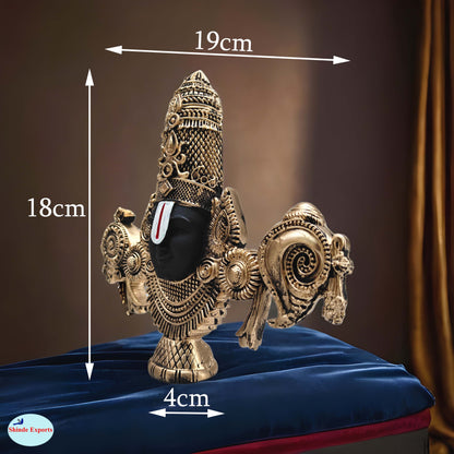 SHINDE EXPORTS tirupati balaji marble idol for desk pooja room car dashboard home office décor