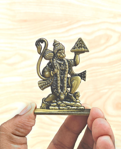 SHINDE EXPORTS small size metal lord hanuman idol statue for car dashboard home office desk pooja