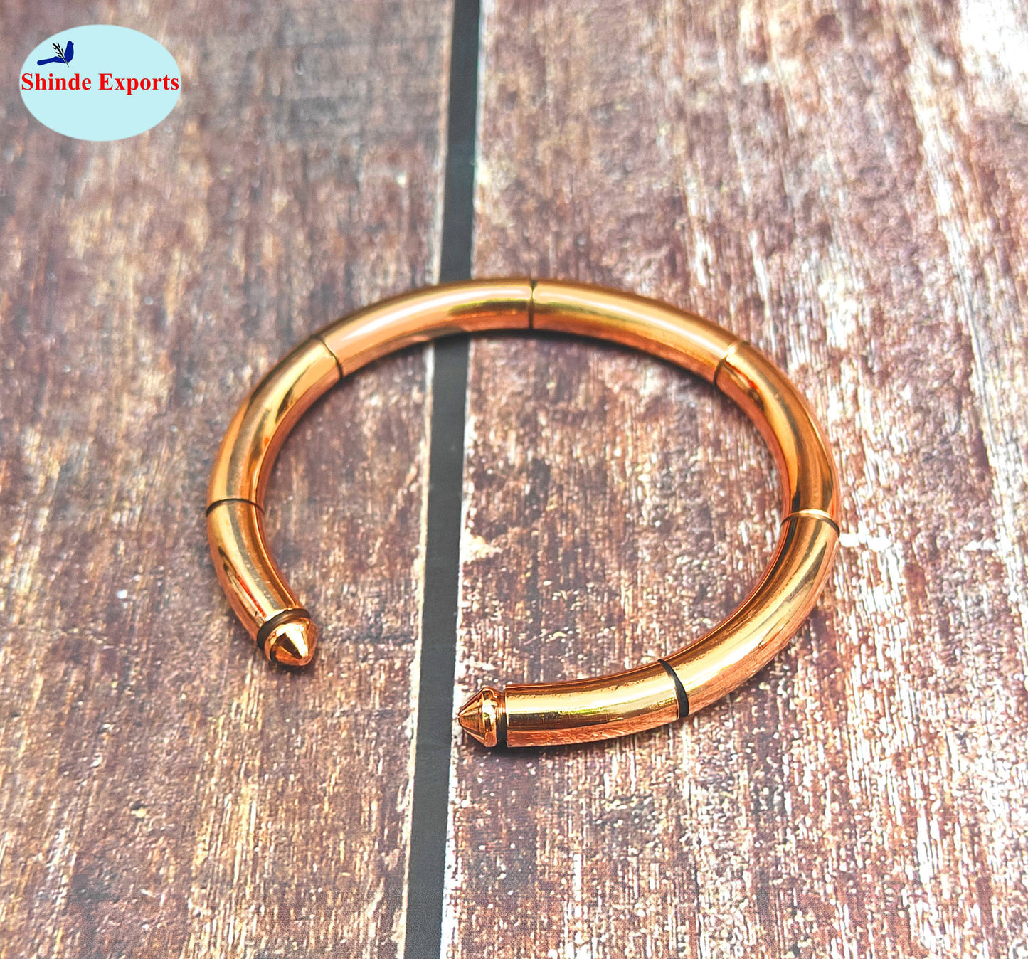 SHINDE EXPORTS Heavy Pure Copper thick Bracelet Bangle Unisex Kada Solid Handmade Cuff 80gms for Men & Women