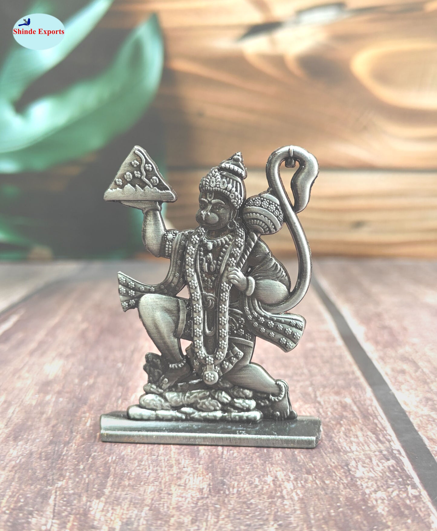 SHINDE EXPORTS small size metal lord hanuman idol statue for car dashboard home office desk pooja