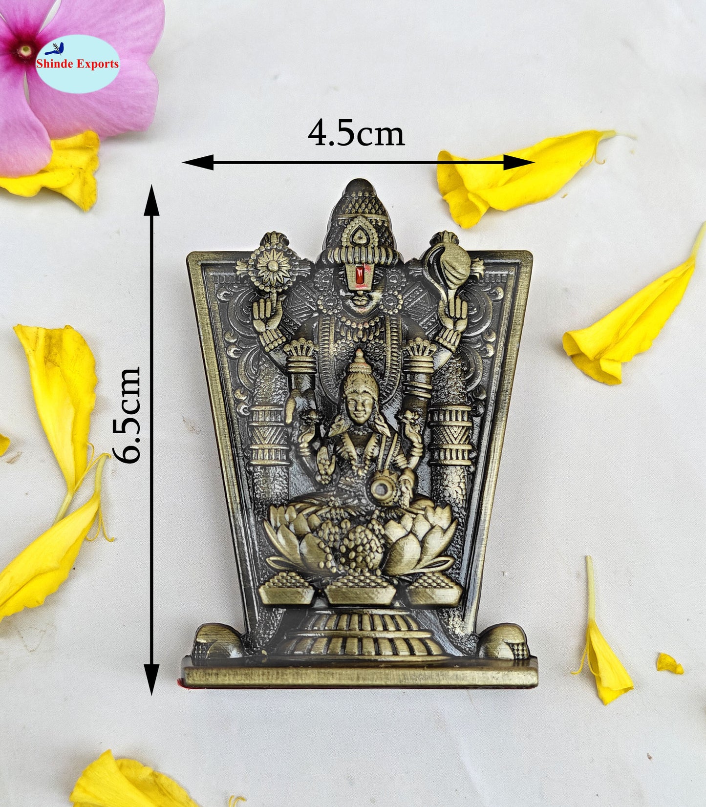 SHINDE EXPORTS balaji lakshmi small metal idol statue for car home office