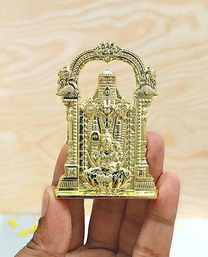 SHINDE EXPORTS balaji lakshmi small metal idol laxmi vishnu statue for car home office