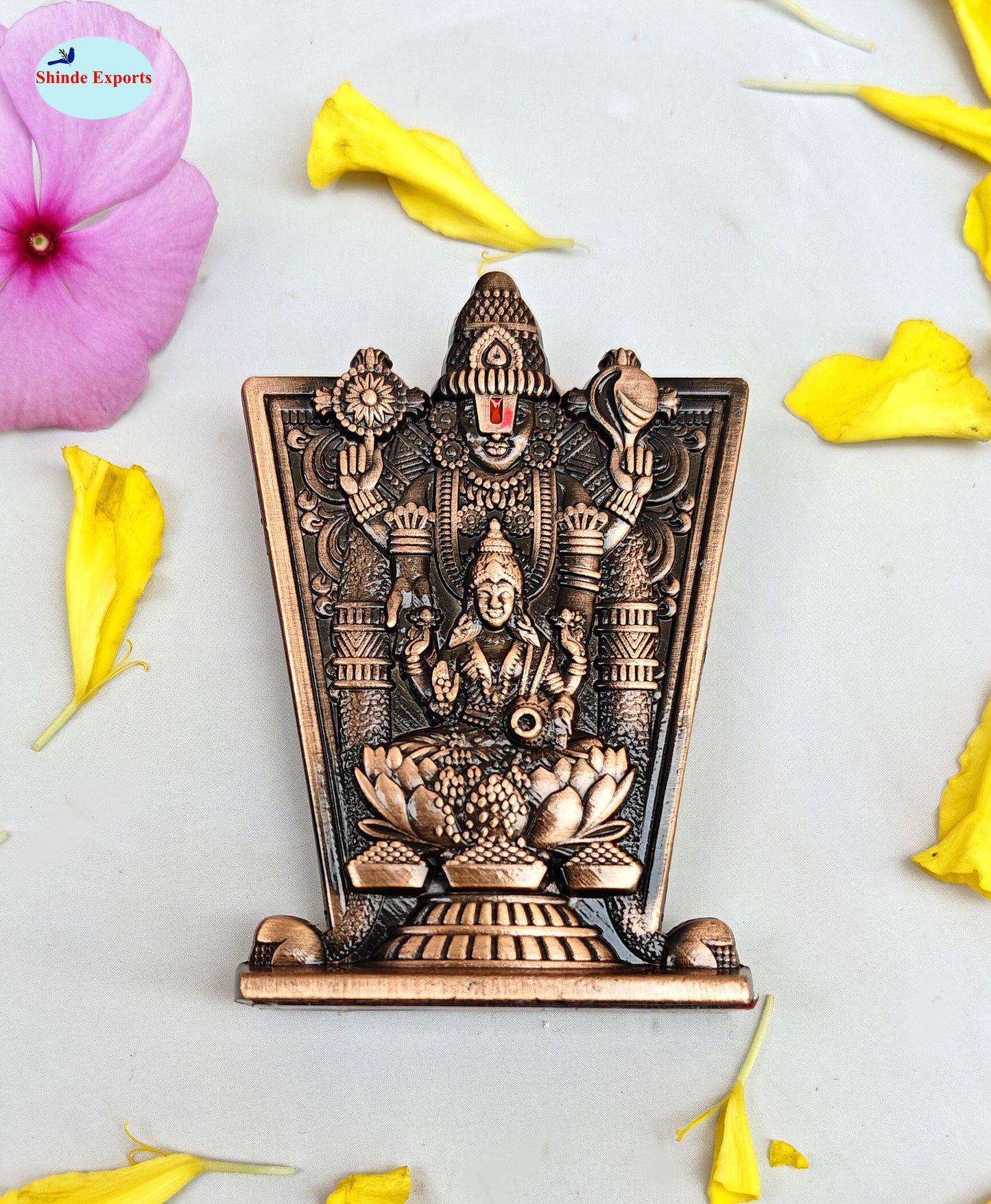 SHINDE EXPORTS balaji lakshmi small metal idol statue for car home office