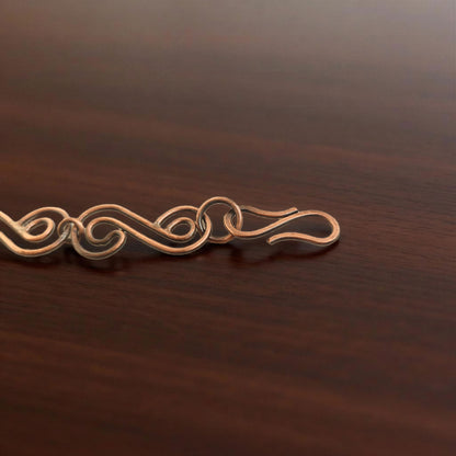 SHINDE EXPORTS Pure Copper Bracelet for Men & Women – Antique Finish Handmade Link Chain Bracelet, Adjustable 8.5 Inch Unisex Copper Jewelry, Made in India