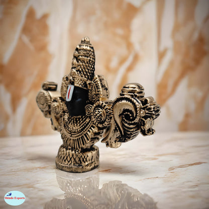 SHINDE EXPORTS tirupati balaji marble idol for desk pooja room car dashboard home office décor