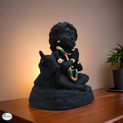 HINDE EXPORTS bal gopal marble idol murti baal krishna statue small 3 inches