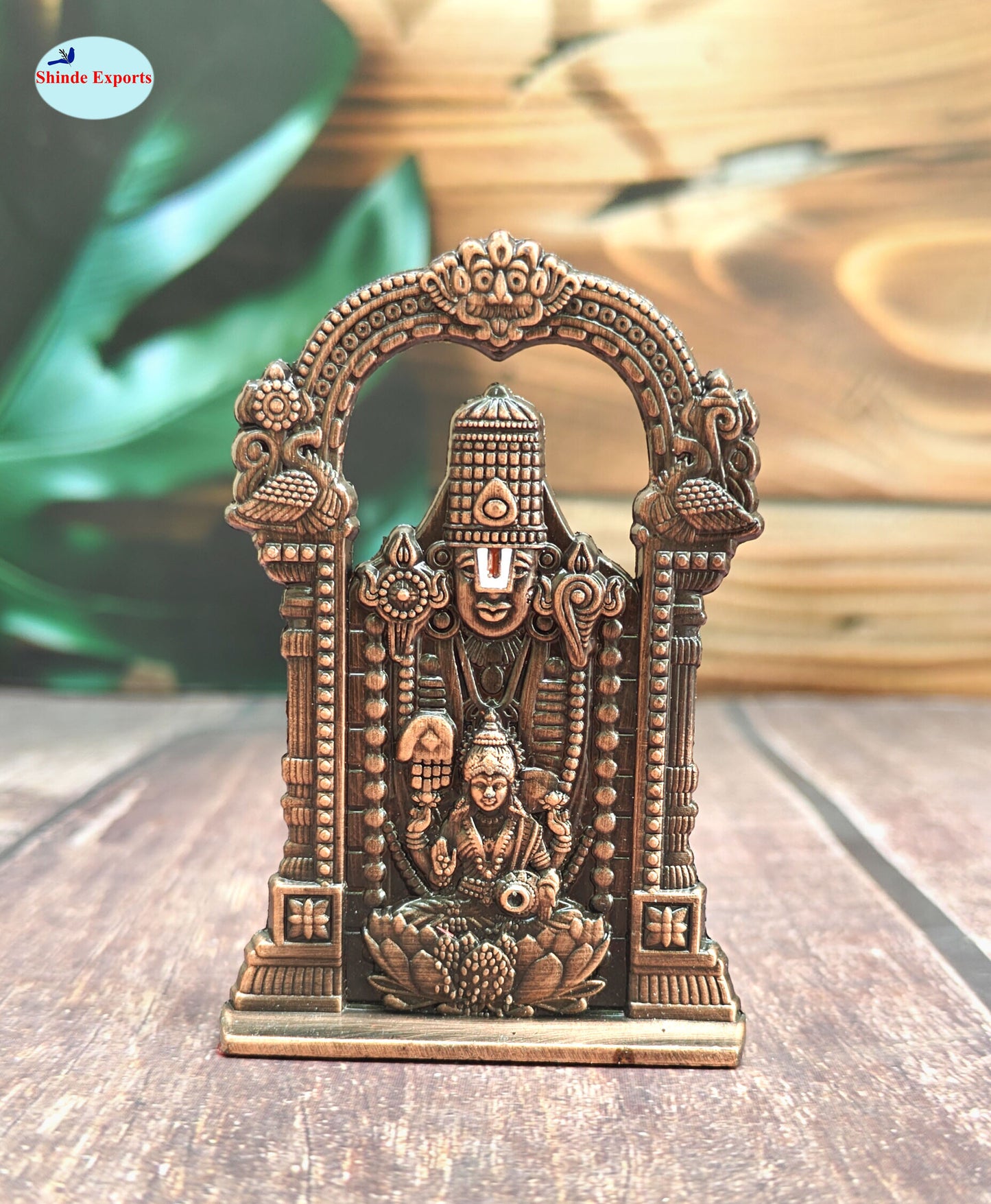 SHINDE EXPORTS balaji lakshmi small metal idol laxmi vishnu statue for car home office