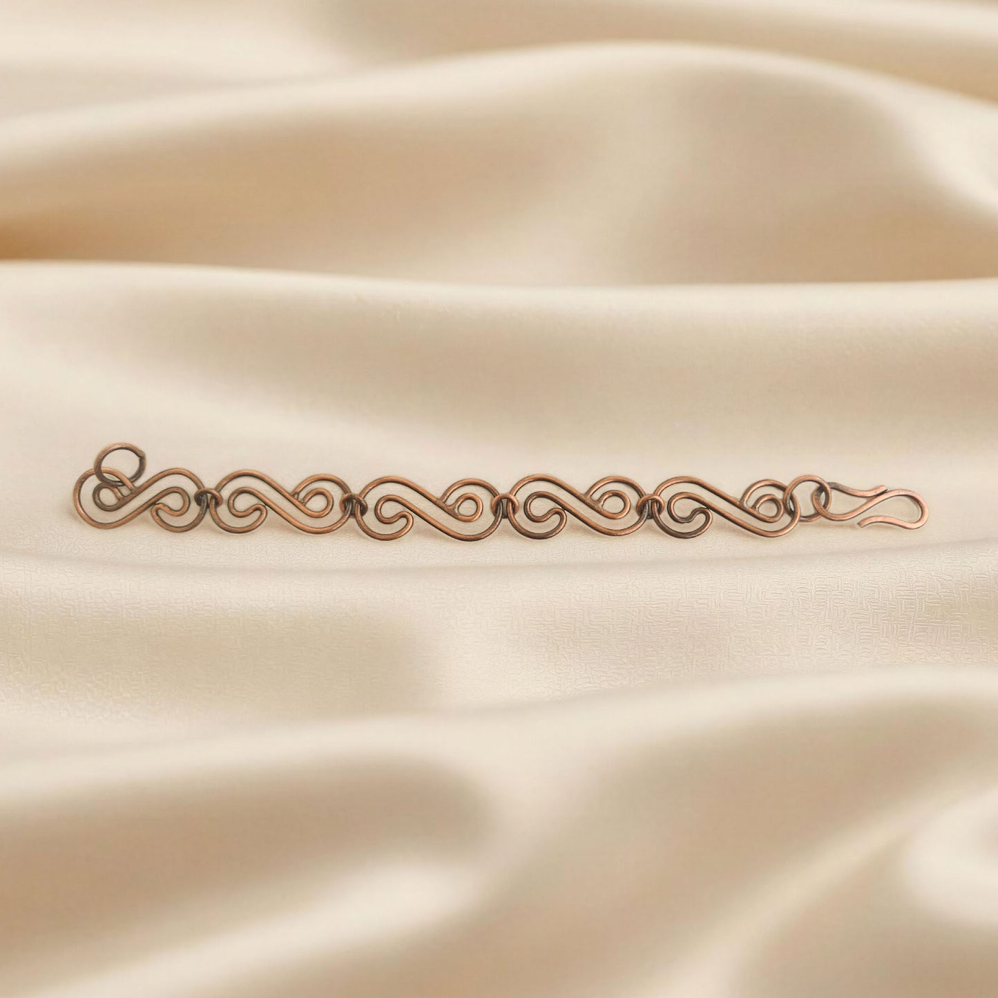 SHINDE EXPORTS Pure Copper Bracelet for Men & Women – Antique Finish Handmade Link Chain Bracelet, Adjustable 8.5 Inch Unisex Copper Jewelry, Made in India
