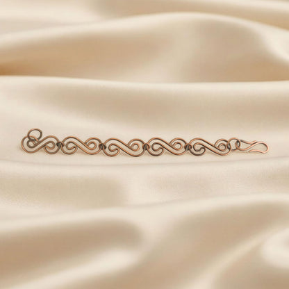 SHINDE EXPORTS Pure Copper Bracelet for Men & Women – Antique Finish Handmade Link Chain Bracelet, Adjustable 8.5 Inch Unisex Copper Jewelry, Made in India