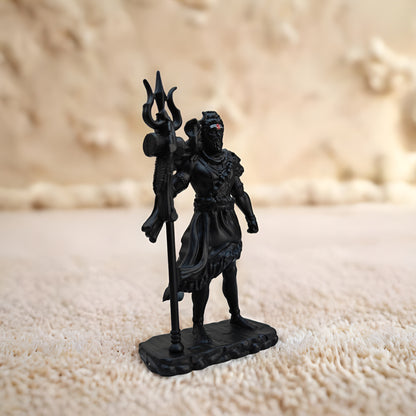 SHINDE EXPORTS lord shiva plastic idol for car dashboard pooja room home decor small size 4.7 inches mahadev murti bholenath statue