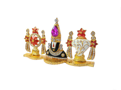 SHINDE EXPORTS Govinda Idol for car Dashboard/Balaji murti for car/tirupati Balaji murti/Balaji Statue for Pooja Room