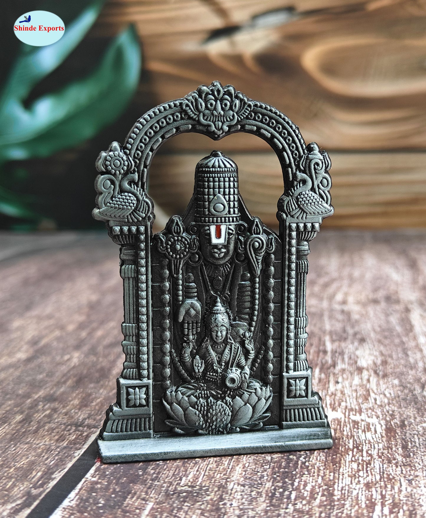 SHINDE EXPORTS balaji lakshmi small metal idol laxmi vishnu statue for car home office
