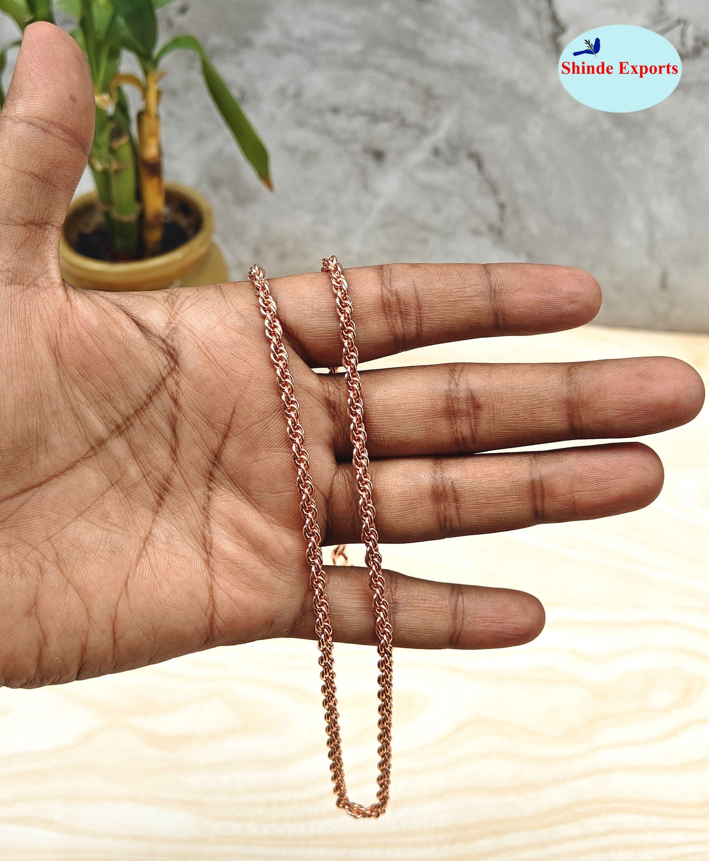 SHINDE EXPORTS pure copper necklace hasli neck chain for women (Design 6)